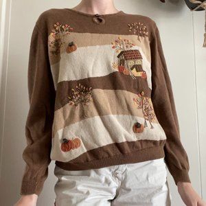 Alfred Dunner Fall Embroidered Sweater